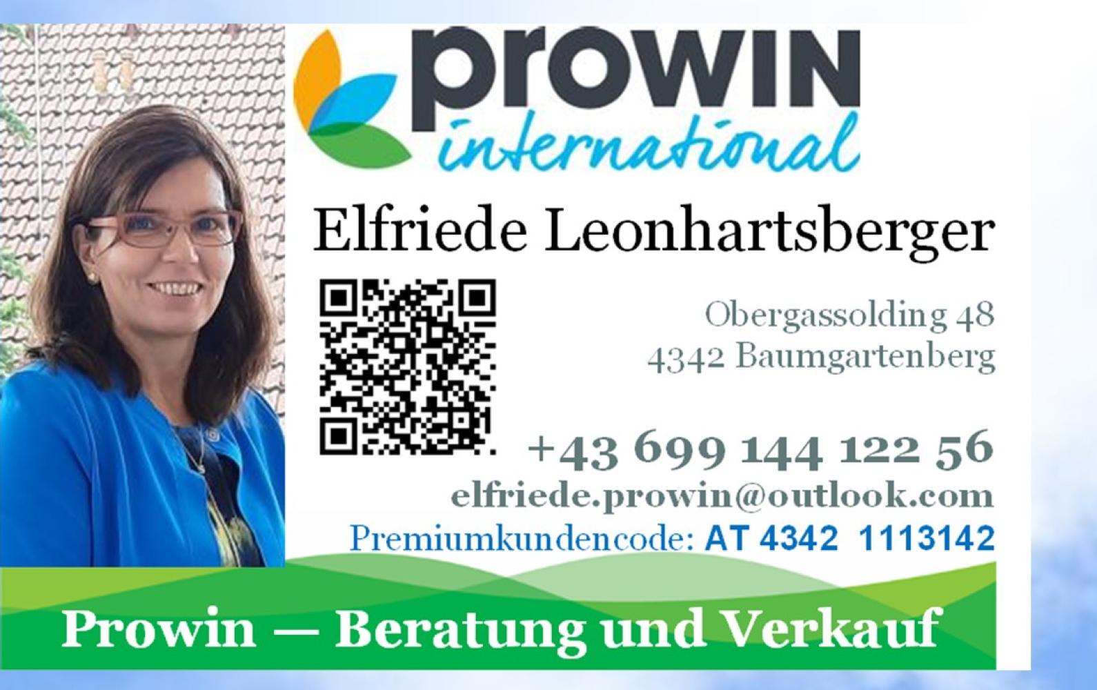 Elfriede Leonhartsberger Prowin Beratung und Verkauf Headerbild
