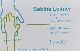Sabine Leitner   Strömen berührt  Logo